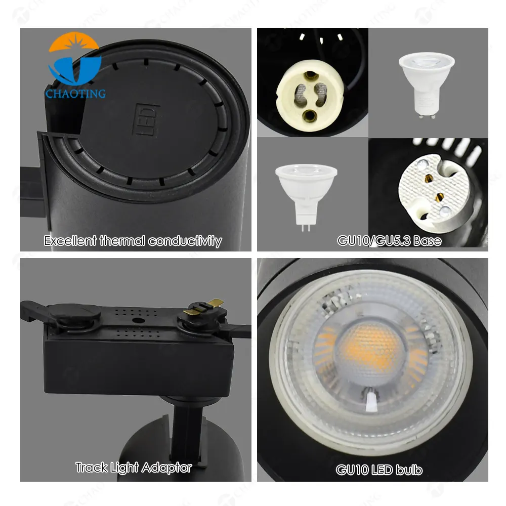 Adjustable Dimmable Aluminum LED Track Spotlight 3-15W