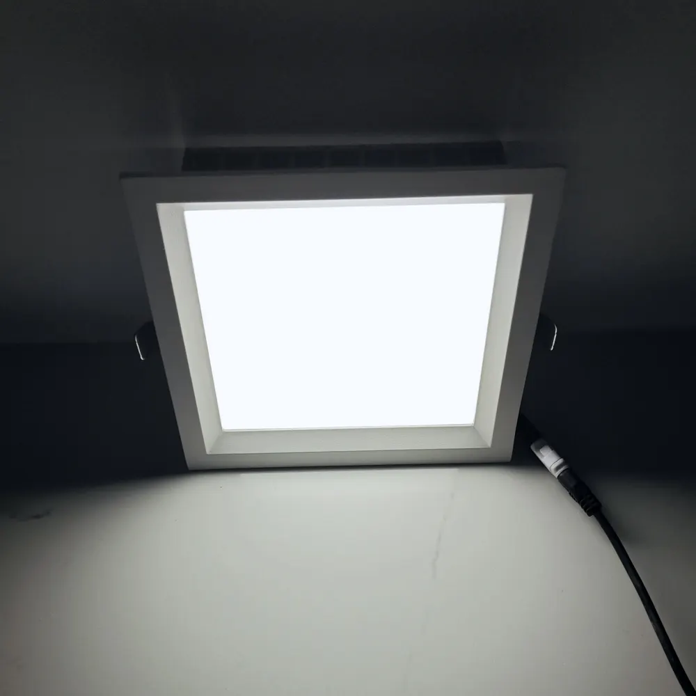 Adjustable Slim Recessed Square LED Downlight 9-45W 2.5-8in 3CCT Selectable product sample