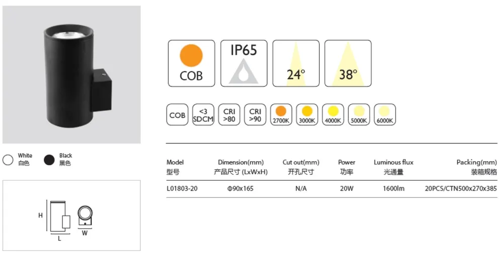Aluminum LED Wall Light 5-20W