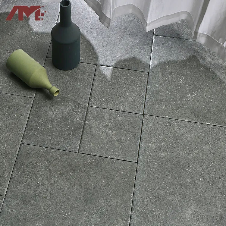 Non-Slip Gray Glazed Porcelain Wall And Floor Tile 400x601.5mm