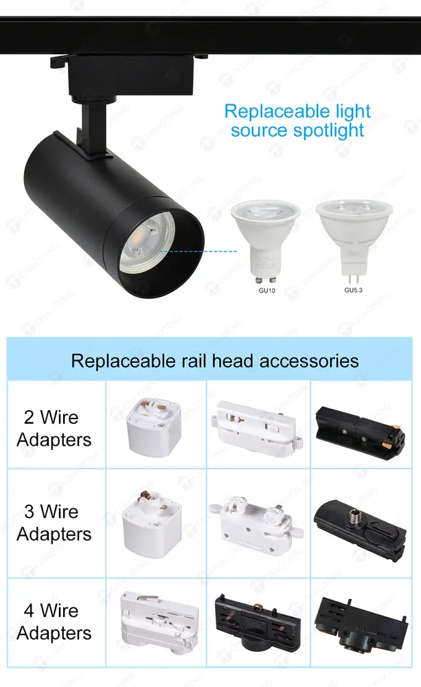 Adjustable Dimmable Aluminum LED Track Spotlight 3-15W