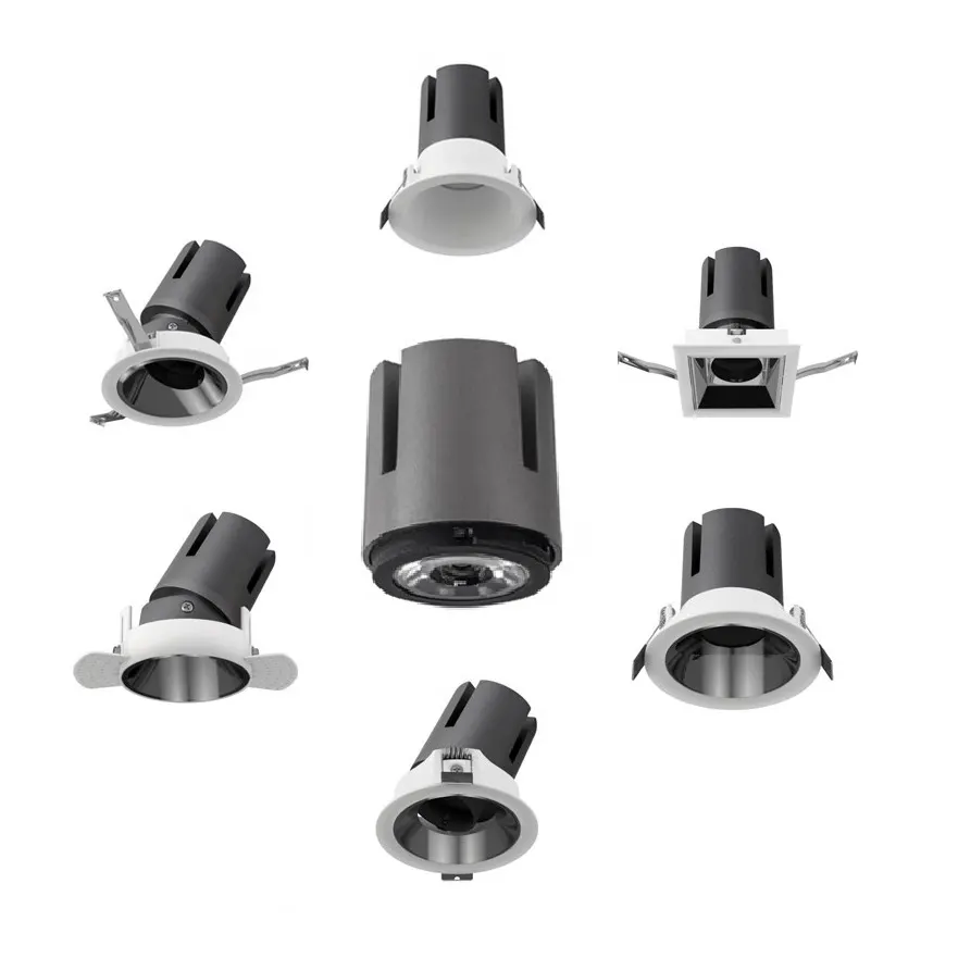 Adjustable Trimless Recessed LED Downlight 9-40W