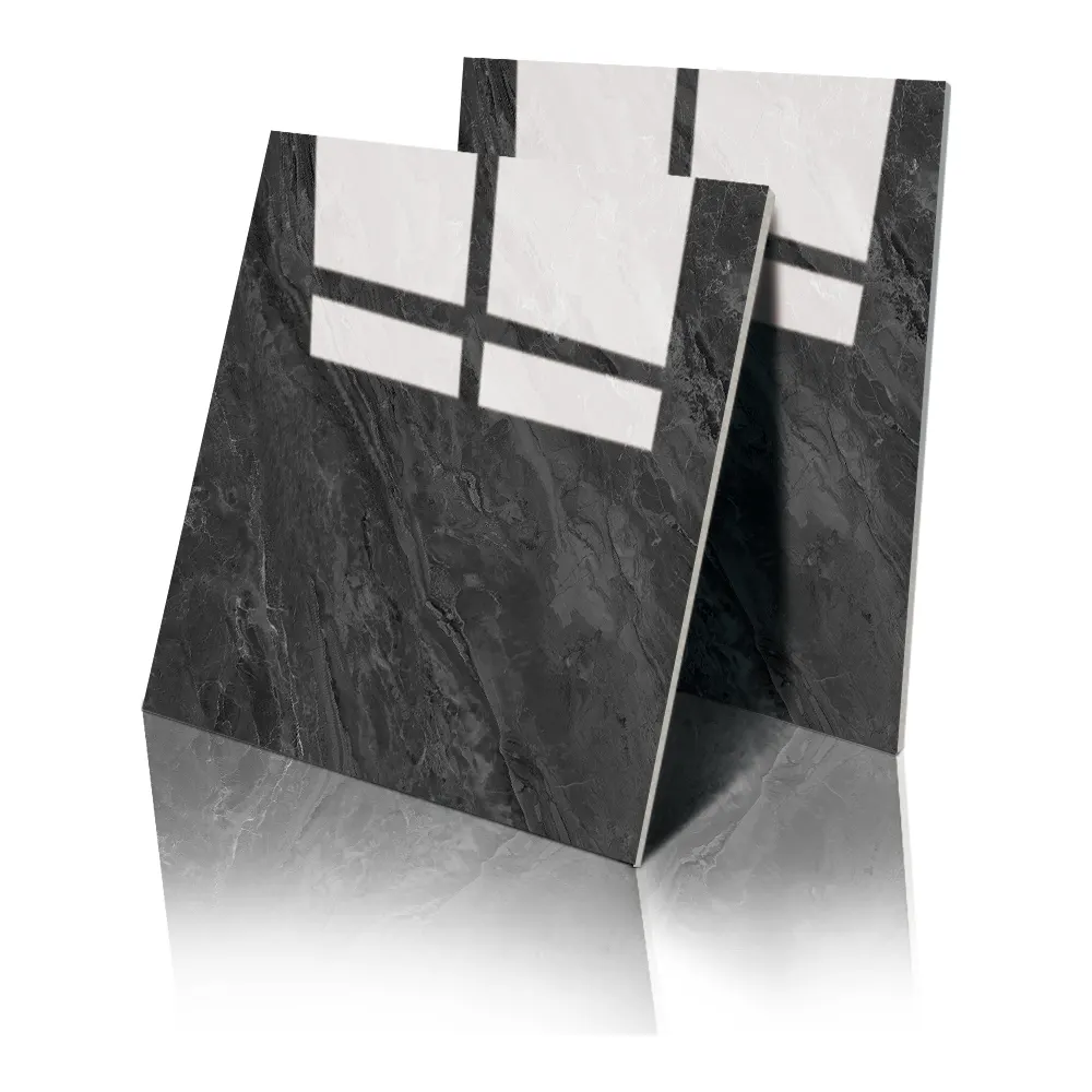 Marble-Look Polished Porcelain Wall And Floor Tile 600x600mm product sample