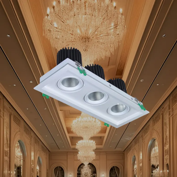 Recessed Square Aluminum COB LED Downlight 12W