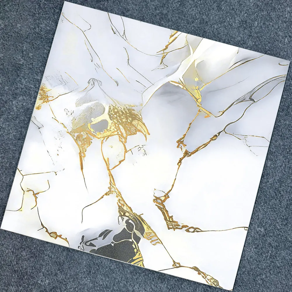 Stone-Look Polished Porcelain Floor Tile 600x600mm