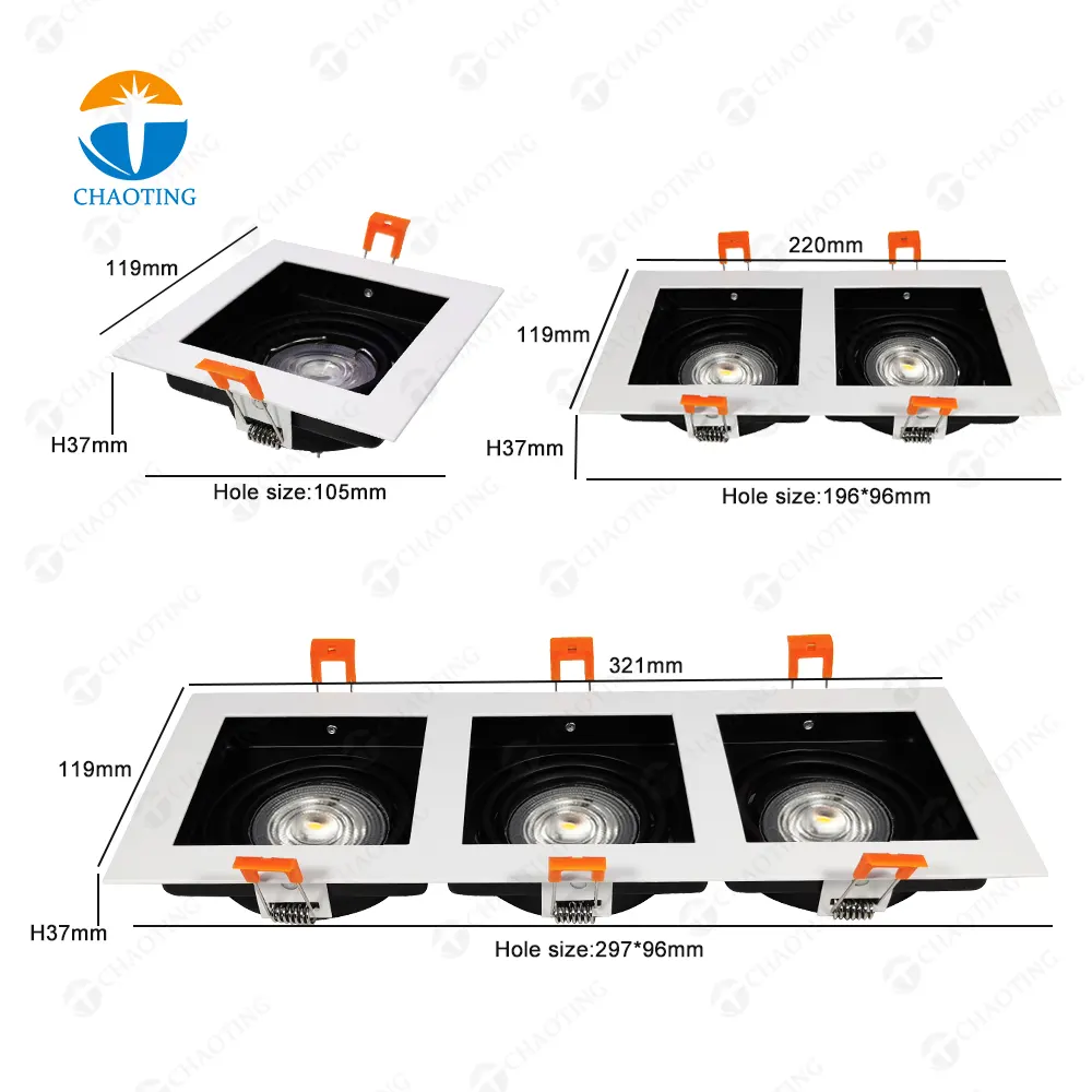 Recessed Aluminum Downlight Housing MR16/GU10