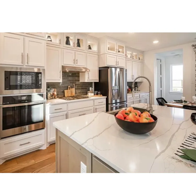 Carrara White Engineered Quartz Slab 3200x1600mm
