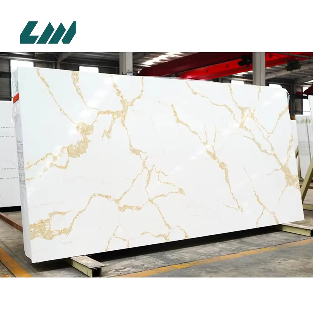 White Engineered Quartz Slab 3200x1600mm