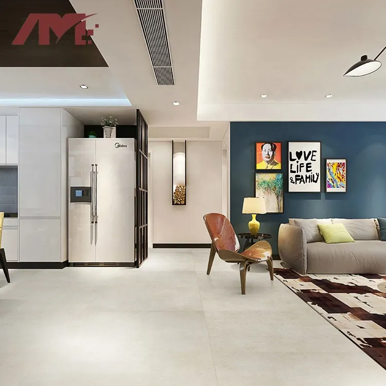 Marble-Look Porcelain Floor Tile 100x100cm