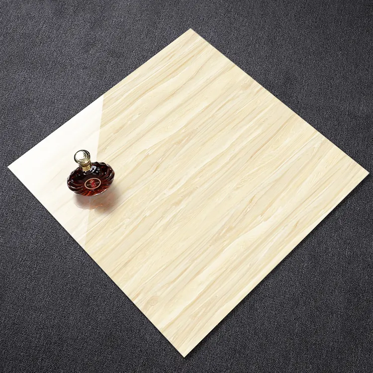 Non-Slip Wood-Look Brown Porcelain Floor Tile 600x600mm