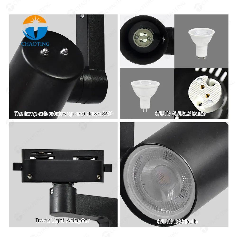 Adjustable Track Spotlight Housing GU10/MR16