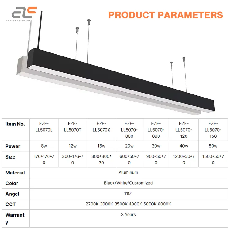Aluminum LED Strip Light 8-50W