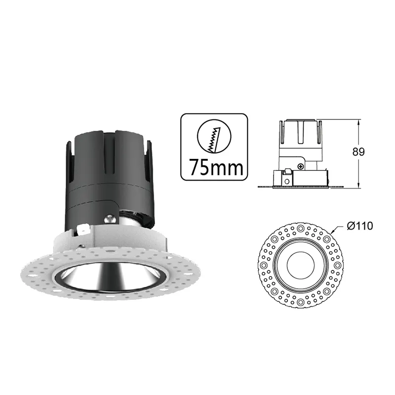 Anti-Glare Rotatable Recessed LED Downlight