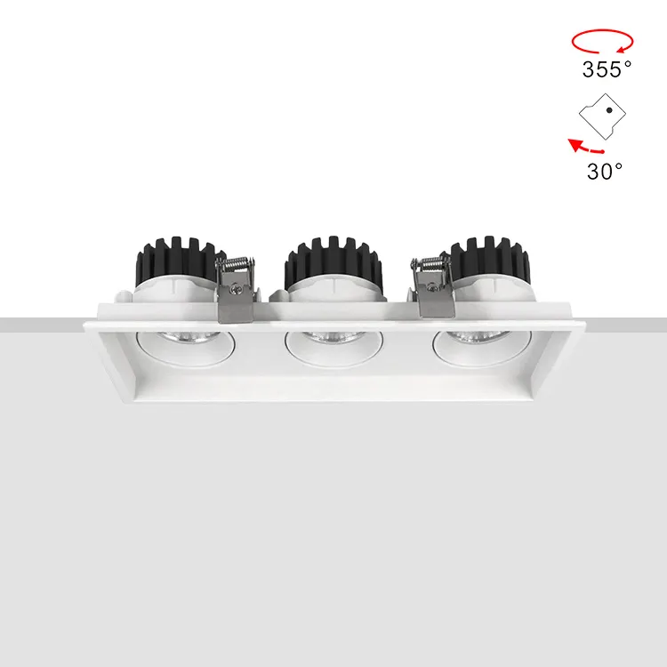 Adjustable Recessed Aluminum LED Downlight 10-25W