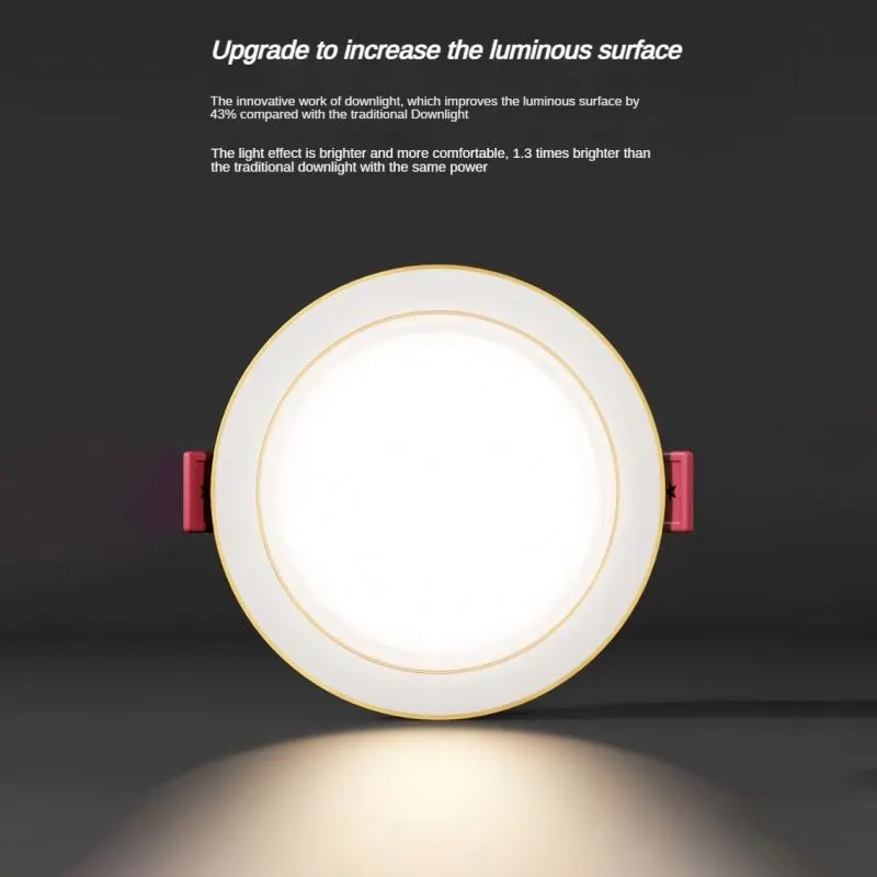 Recessed Aluminum LED Downlight 6/7W For Indoor Lighting