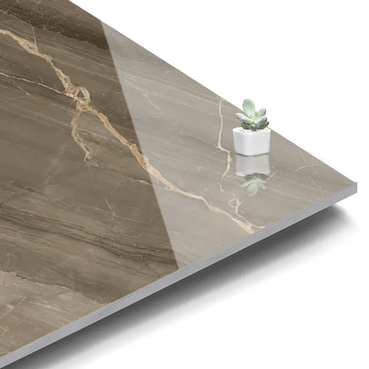 Marble-Look Polished Porcelain Wall And Floor Tile 600x1200mm