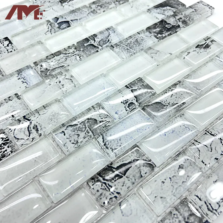 White Glass Mosaic Tile 320x297x5mm