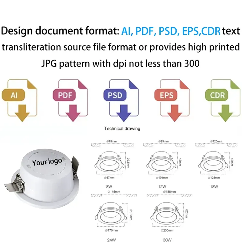 Adjustable Dimmable Recessed LED Downlight Black/White 3W IP54 4000K
