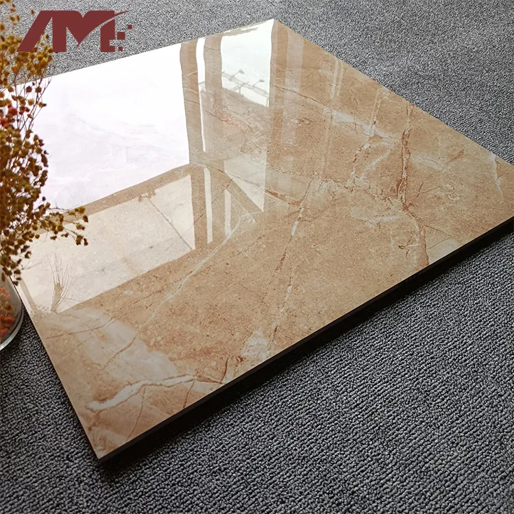 Marble-Look White Polished Porcelain Wall And Floor Tile 600x600mm