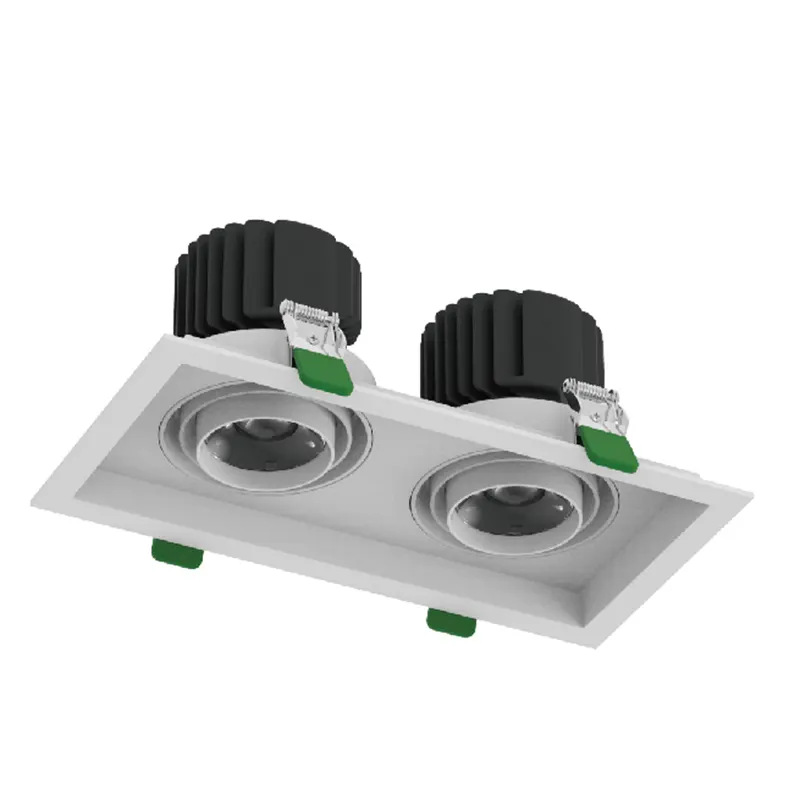 Adjustable Recessed Square LED Grille Spotlight