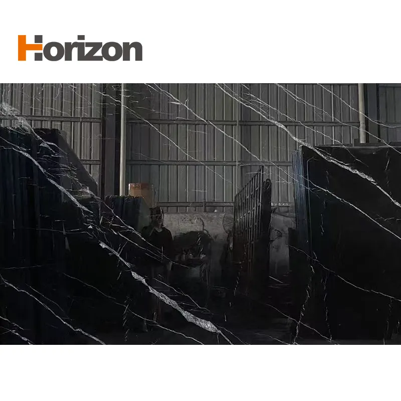 Black/White Stone Slab For Wall Cladding