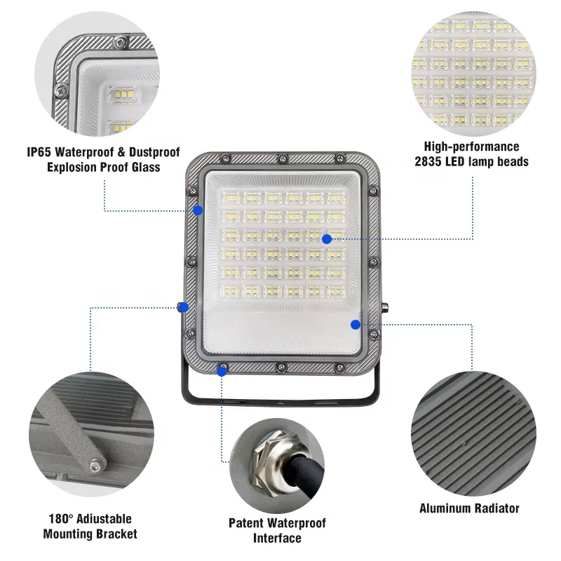 Aluminum LED Floodlight 200-400W/100-300W 100-265V IP65 100-265V