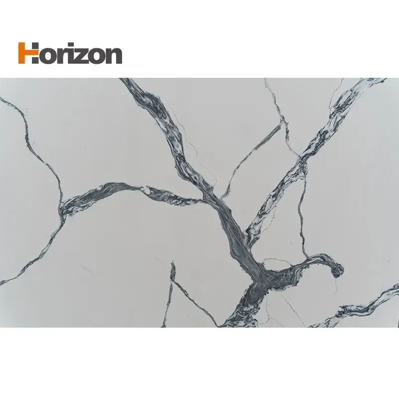 Calacatta White Engineered Quartz Slab 3200x1600mm