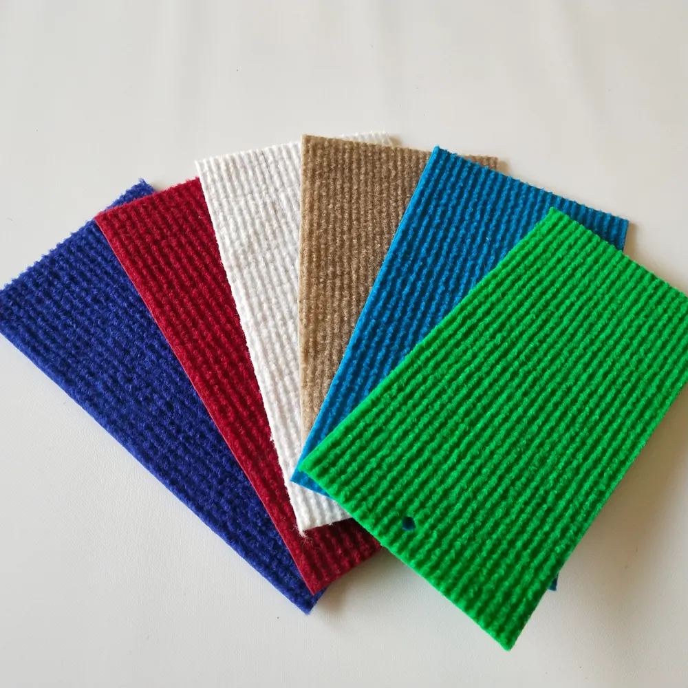 Needle-Punched Ribbed Red Polyester Exhibition And Event Carpet