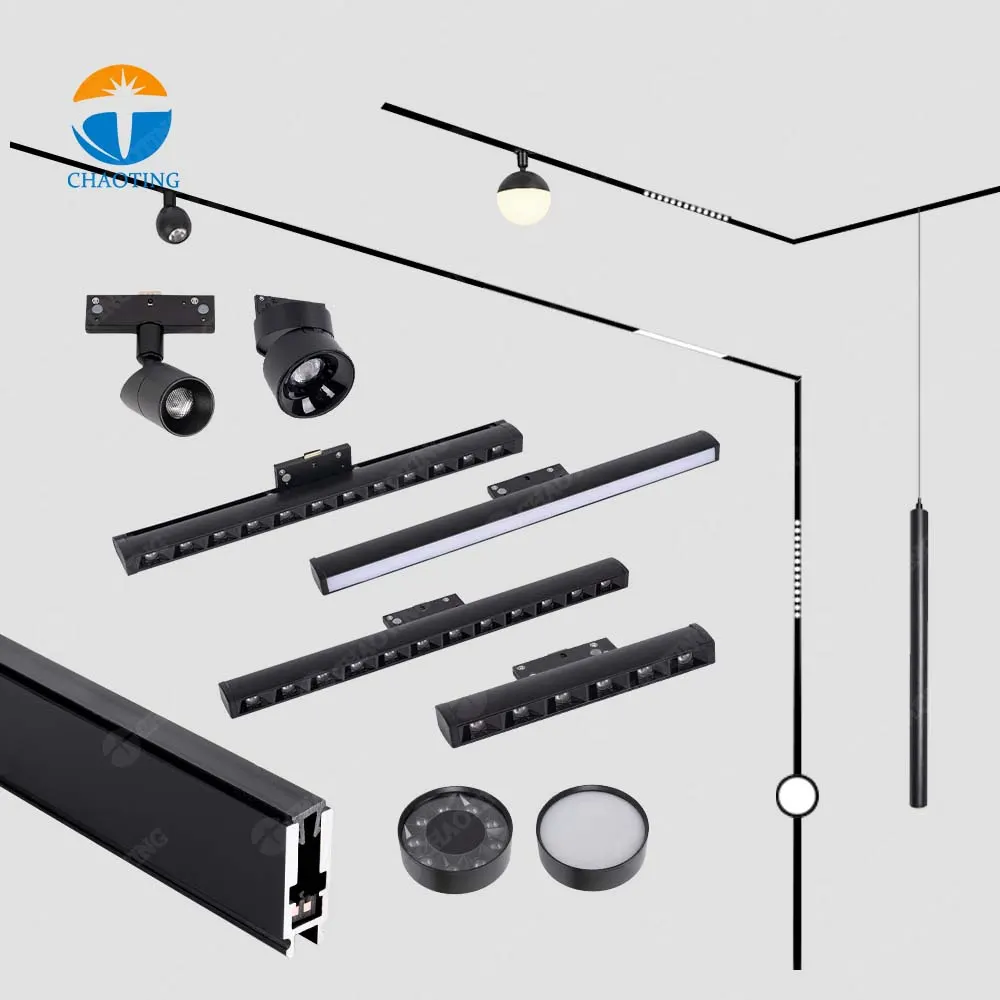 Adjustable Slim Dimmable Magnetic LED Track Spotlight 1-24W 48V product sample
