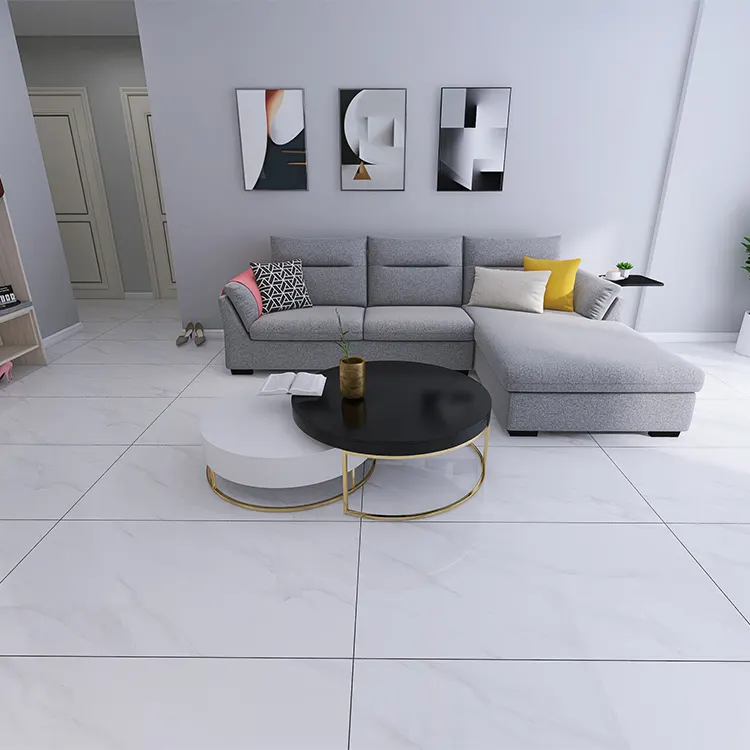 Carrara White Polished Porcelain Wall And Floor Tile 600x1200mm