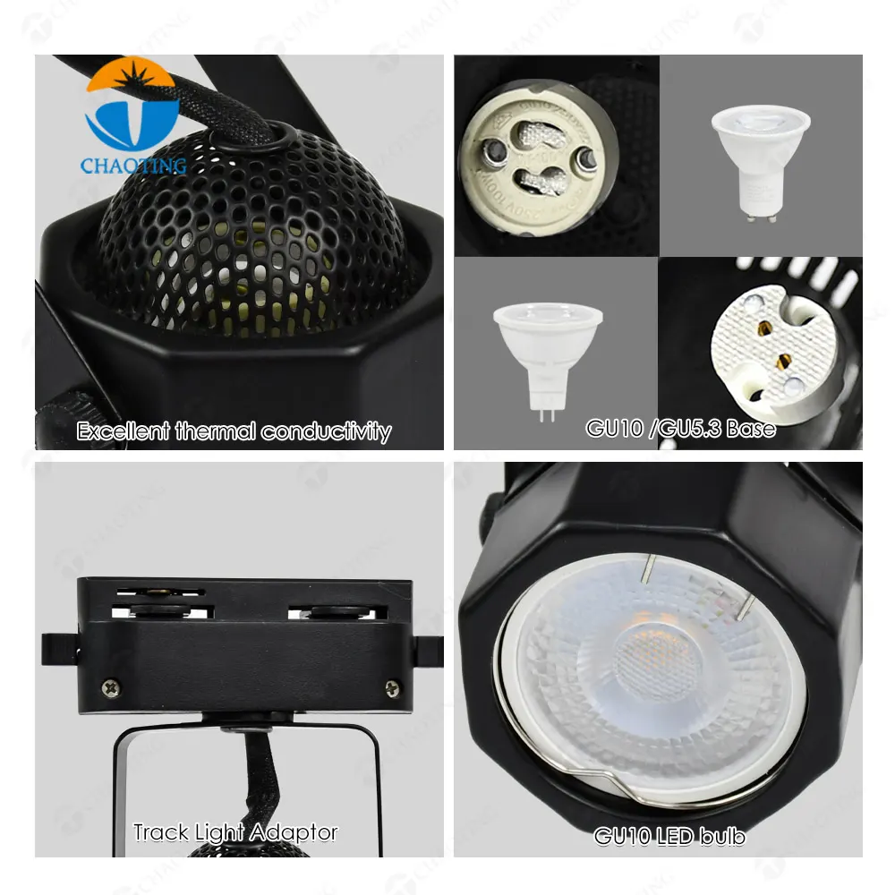 Aluminum Track Spotlight Housing MR16/GU10