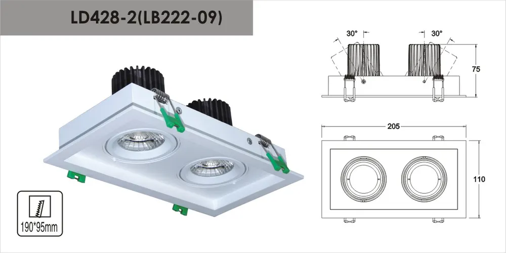 Anti-Glare Adjustable Trimless Recessed LED Downlight 6/9W