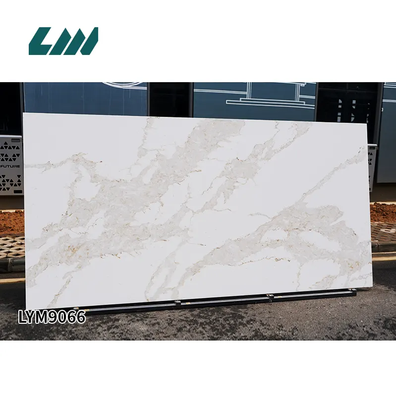 Jade-Look White Engineered Quartz Floor Tile