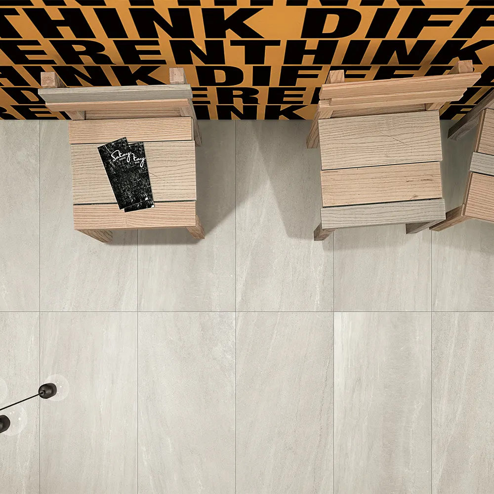 Non-Slip Stone-Look Porcelain Floor Tile 600x1200mm