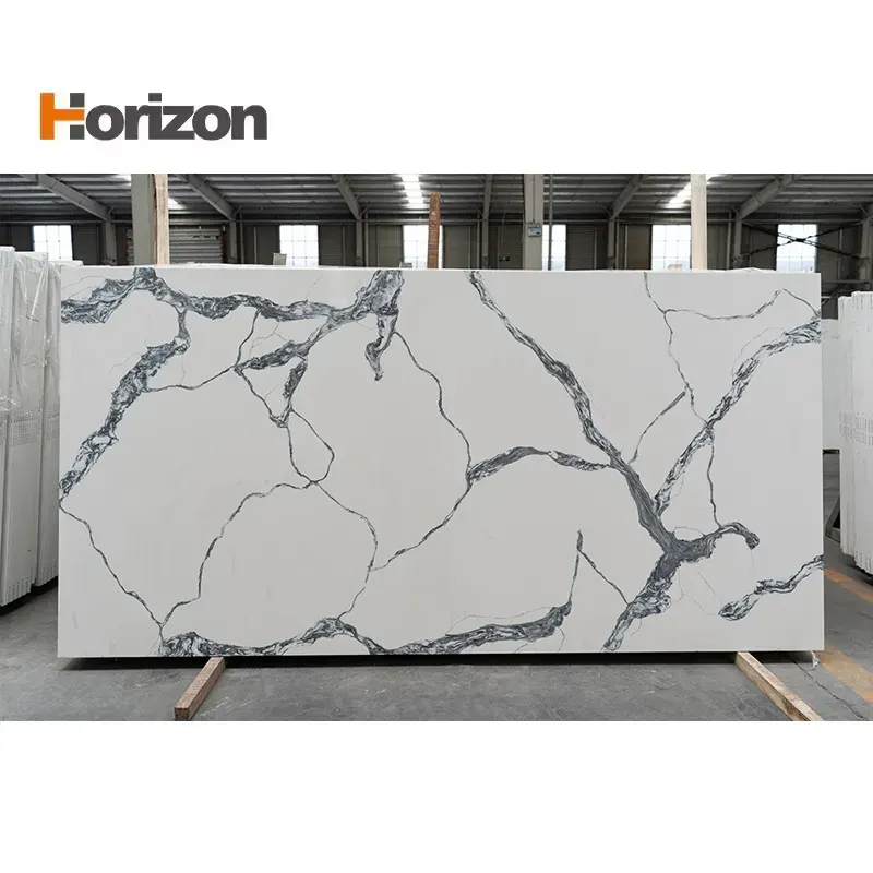 Calacatta White Engineered Quartz Slab 3200x1600mm