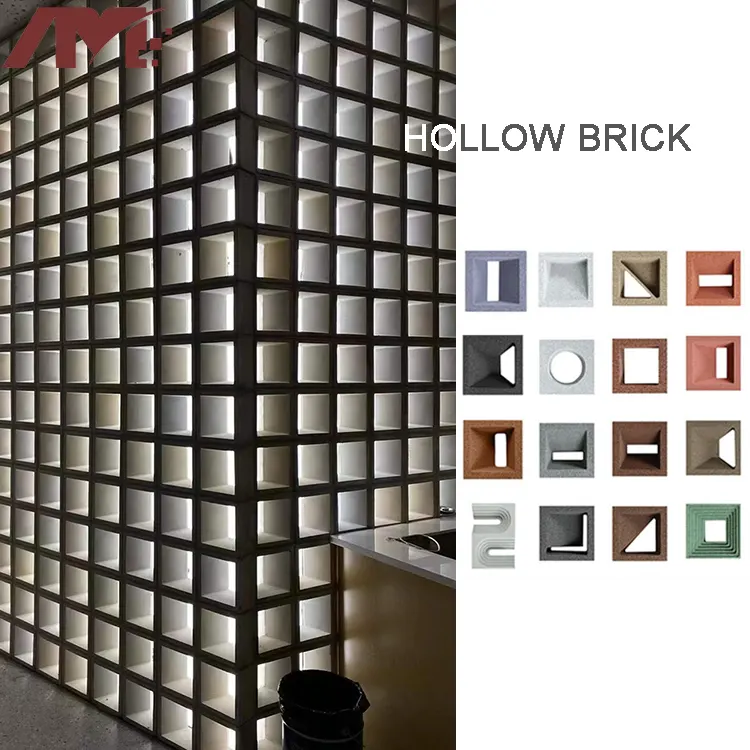 Clay Hollow Wall Brick 195x195x100mm For Wall Construction