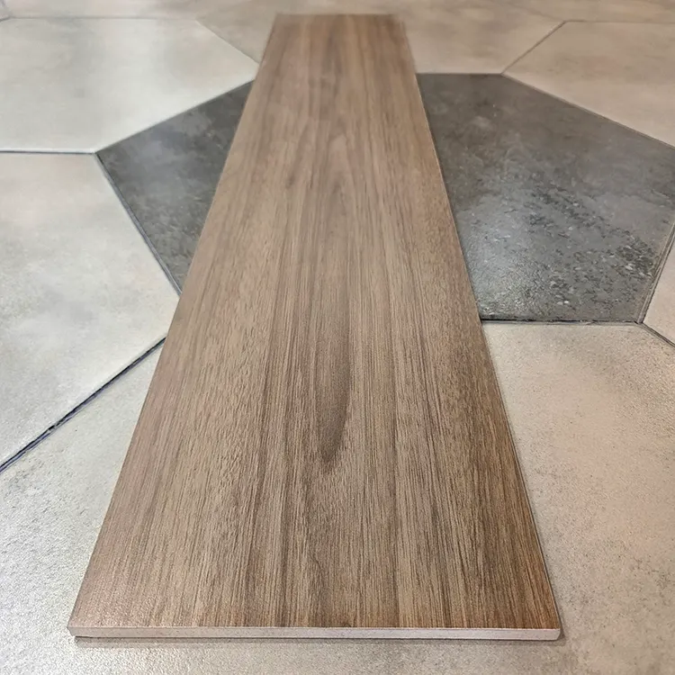 Non-Slip Wood-Look Ceramic Floor Tile 150x800mm
