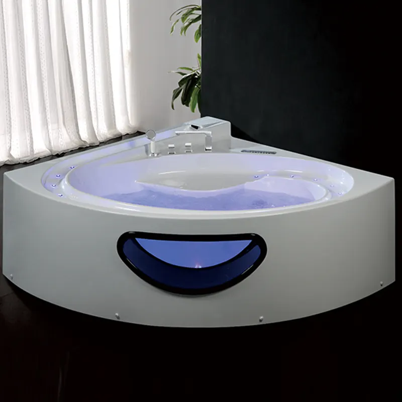 Acrylic Square Whirlpool Massage Bathtub 1.7m