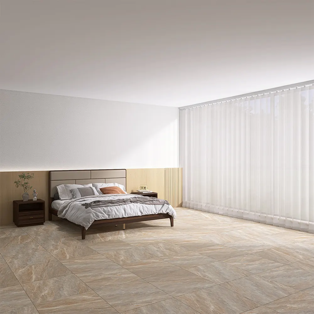 Non-Slip Wood-Look Matte Porcelain Floor Tile 600x600mm
