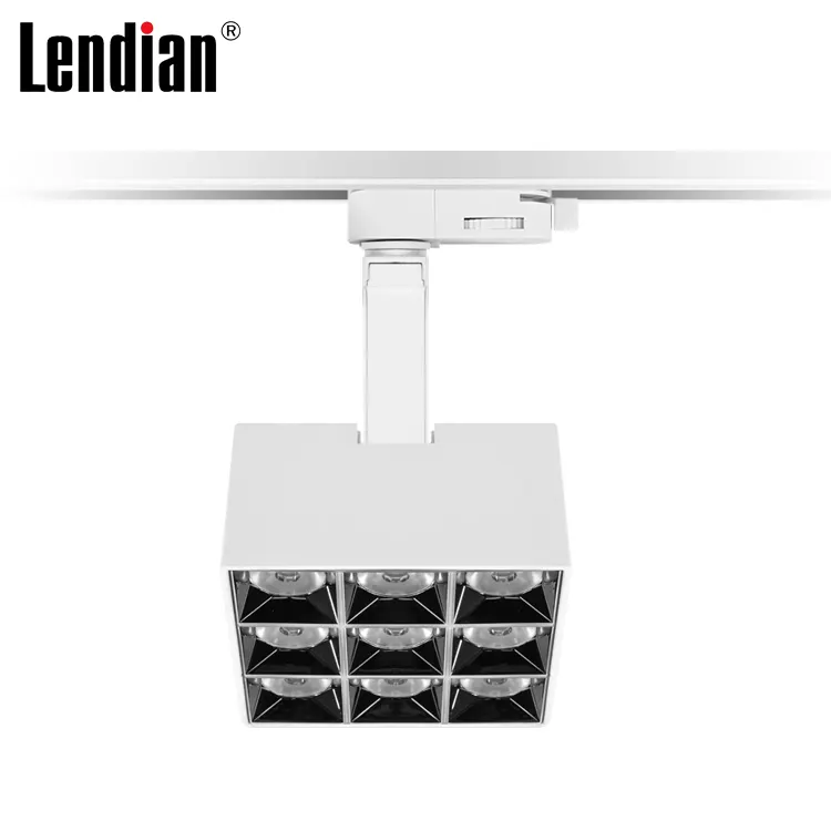 Rotatable Dimmable Aluminum LED Track Spotlight Black/White 30W