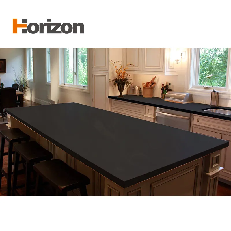 Black Matte Engineered Quartz Slab 3200x1600mm
