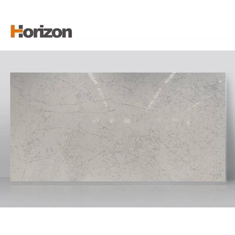 Carrara Gray Polished Engineered Quartz Slab 3200x1600mm