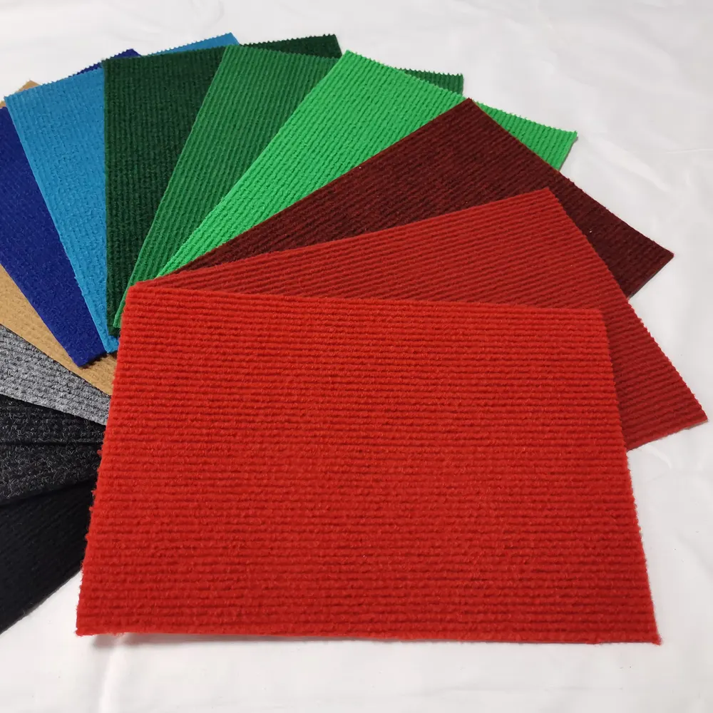 Nonwoven Needle-Punched Ribbed Polyester Floor Carpet 2-6mm Thick