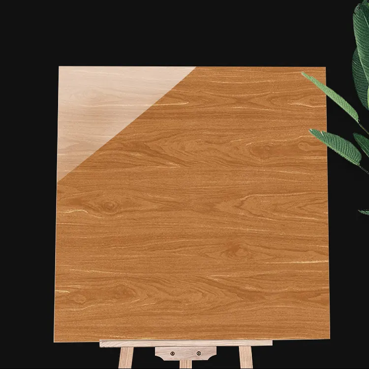 Wood-Look Glazed Porcelain Floor Tile 600x600mm