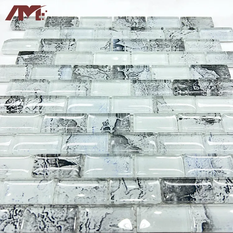 White Glass Mosaic Tile 320x297x5mm