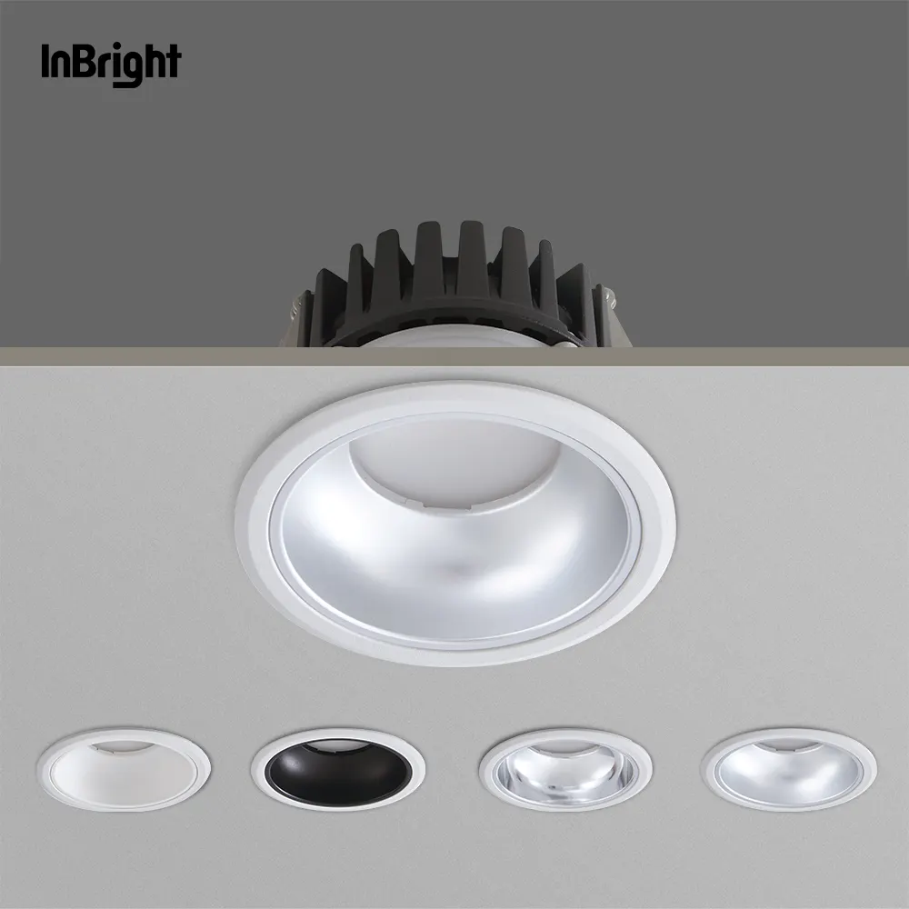 Recessed Round Aluminum LED Downlight 15-42W IP20/IP54