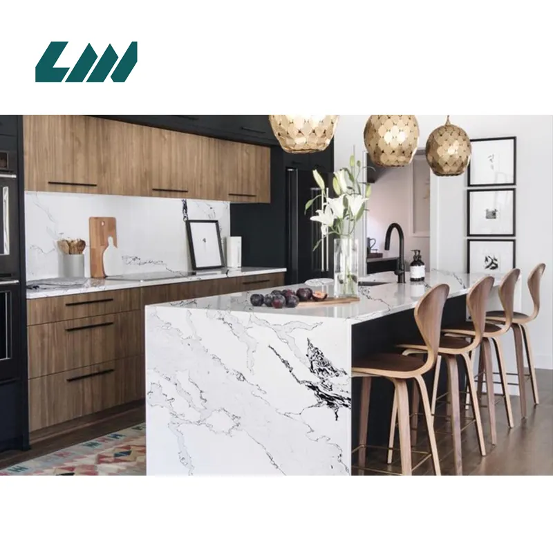 Jade-Look White Engineered Quartz Slab 3200x1600mm