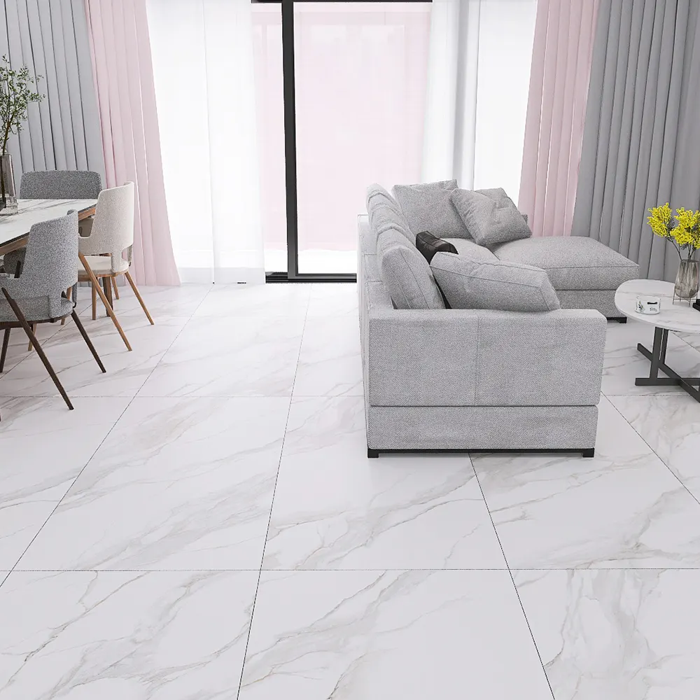 Stone-Look Polished Porcelain Floor Tile 750x1500mm