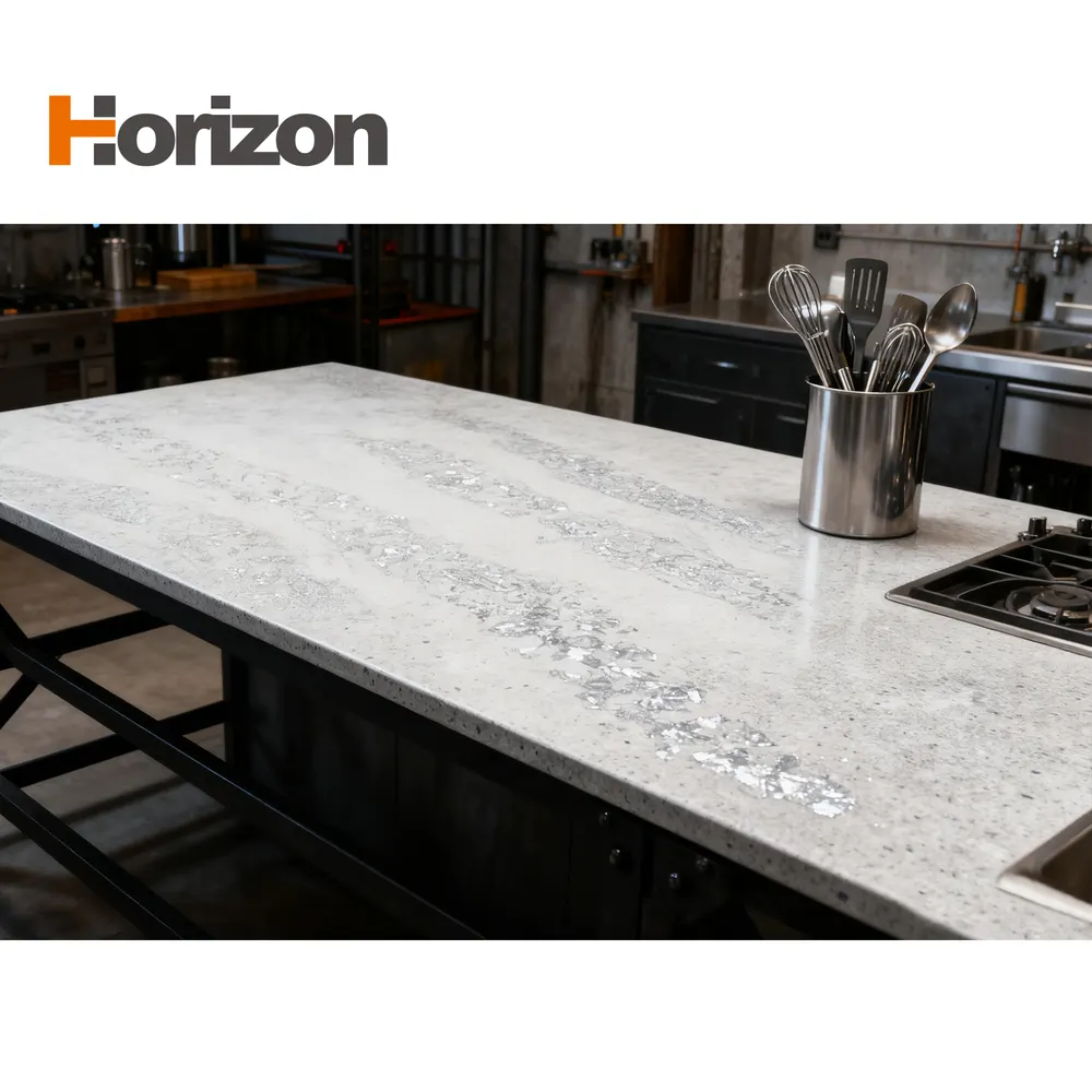 Blue Engineered Quartz Slab
