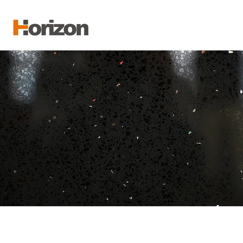 Black Engineered Quartz Slab 3200x1600mm